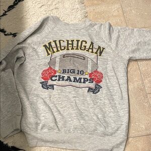 Gray Michigan Big 10 Champs Sweatshirt